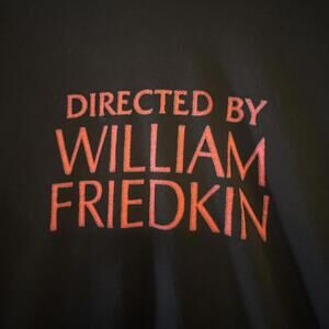 'Directed by William Friedkin' Red Print Black Tee Size XL